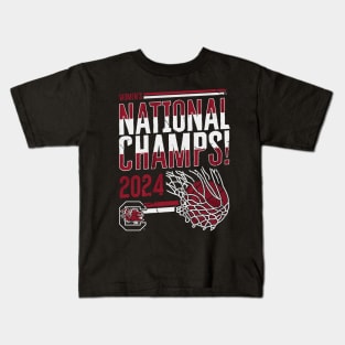 South Carolina Women's Basketball 2024 National Champions Swish Kids T-Shirt